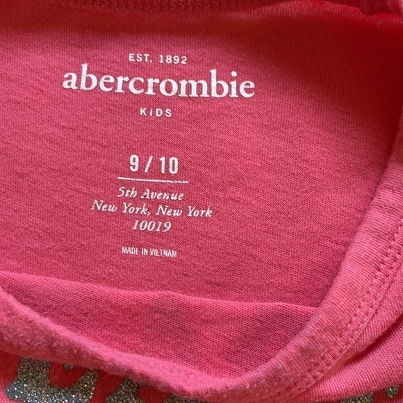 Abercrombie Girls Pink Glitter Top. Size 9/10 - Picture 4 of 5